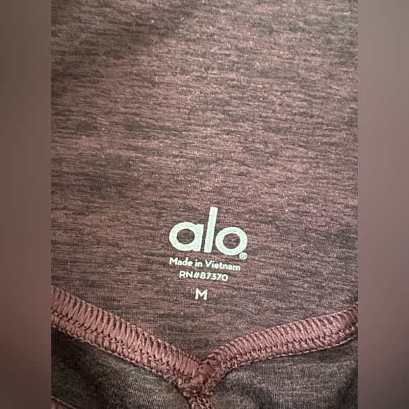 ALO Yoga Women's Burgundy and Gray Leggings 🍷 - Picture 6 of 6